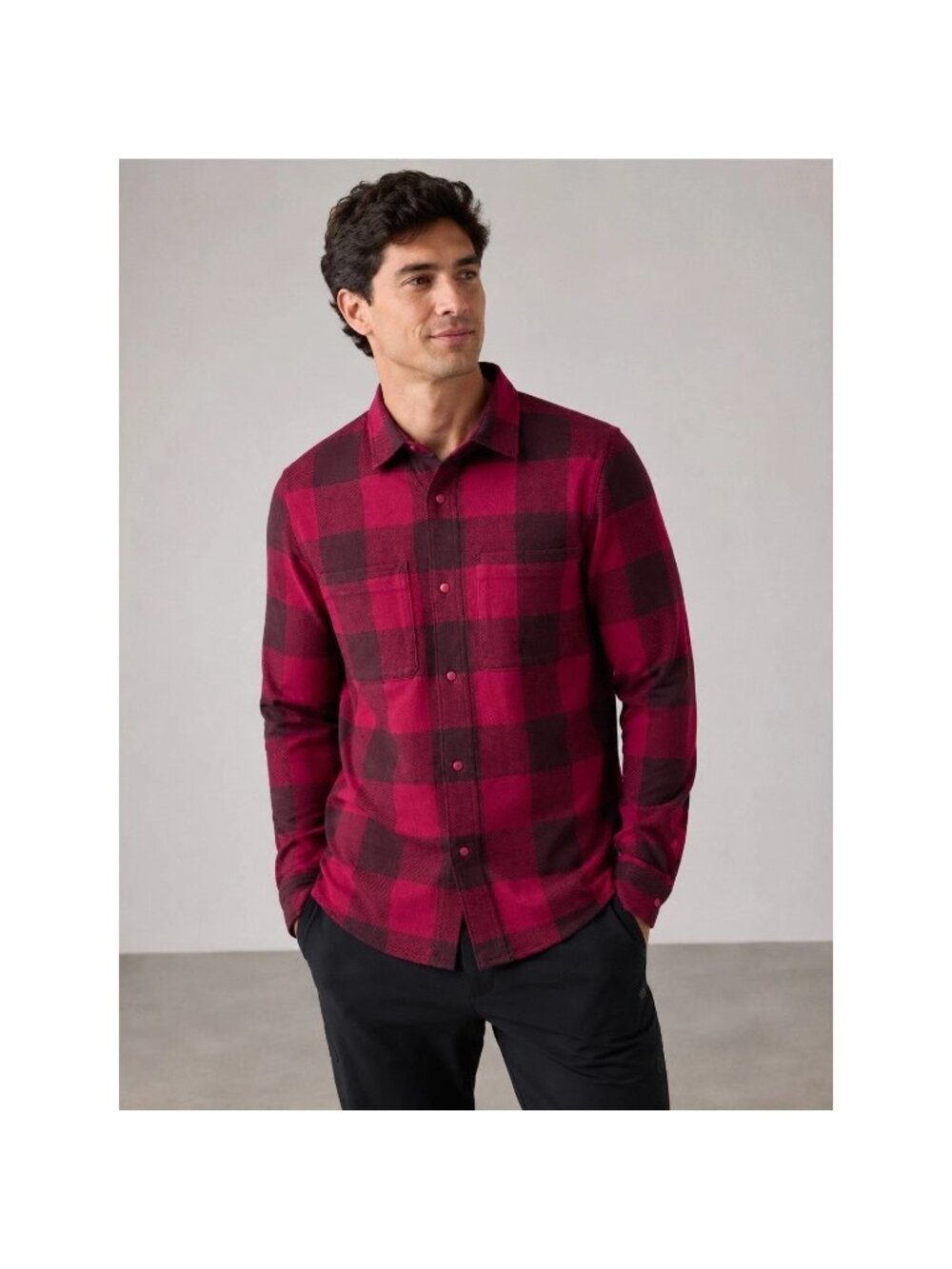 Lululemon Mason Peak Flannel Shirt Large Wild Berry Mulberry Buffalo Check Plaid